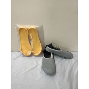 Mahabis Summer Womens Slippers GreyBlack Shoes Loafers Removable Sz 38/7 + Extra